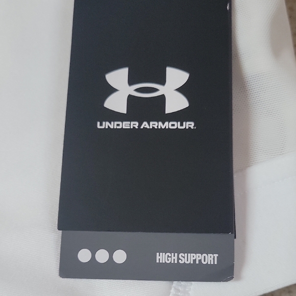 Under Armour White Compression High Support Sports Bra SIZE SMALL Nwt - Picture 10 of 11
